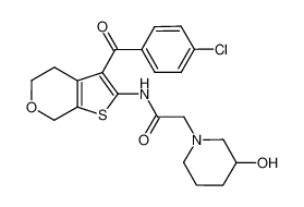 N-[3-(4-chlorobenzoyl)-4,7-dihydro-5H-thieno[2,3-c]pyran-2-yl]-2-(3-hydroxypiperidin-1-yl)acetamide CAS:681842-91-1 manufacturer & supplier