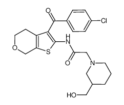 N-[3-(4-chlorobenzoyl)-4,7-dihydro-5H-thieno[2,3-c]pyran-2-yl]-2-[3-(hydroxymethyl)piperidin-1-yl]acetamide CAS:681843-08-3 manufacturer & supplier