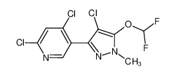 3-(4,6-dichloro-3-pyridyl)-4-chloro-5-difluoromethoxy-1-methyl-[1H]-pyrazole CAS:681857-85-2 manufacturer & supplier