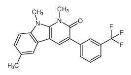 1,6,9-trimethyl-3-(3-(trifluoromethyl)phenyl)-1,9-dihydro-2H-pyrido[2,3-b]indol-2-one CAS:681859-40-5 manufacturer & supplier