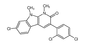 7-chloro-3-(2,4-dichlorophenyl)-1,9-dimethyl-1,9-dihydro-2H-pyrido[2,3-b]indol-2-one CAS:681859-67-6 manufacturer & supplier