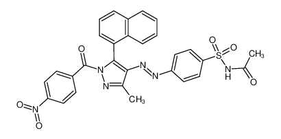 4-(4-acetylsulfamoyl-phenylazo)-3-methyl-5-naphthalen-1-yl-1-(4-nitro-benzoyl)-1H-pyrazole CAS:68198-58-3 manufacturer & supplier