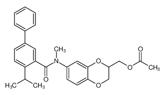 (7-(4-isopropyl-N-methyl-[1,1'-biphenyl]-3-carboxamido)-2,3-dihydrobenzo[b][1,4]dioxin-2-yl)methyl acetate CAS:682339-86-2 manufacturer & supplier