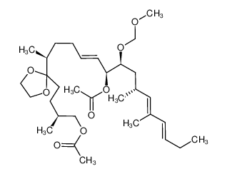 Acetic acid (S)-4-[2-((4E,10E,12E)-(1S,6S,7S,9R)-6-acetoxy-7-methoxymethoxy-1,9,11-trimethyl-pentadeca-4,10,12-trienyl)-[1,3]dioxolan-2-yl]-2-methyl-butyl ester CAS:682342-57-0 manufacturer & supplier