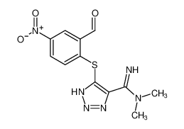 5-((2-formyl-4-nitrophenyl)thio)-N,N-dimethyl-1H-1,2,3-triazole-4-carboximidamide CAS:682343-87-9 manufacturer & supplier