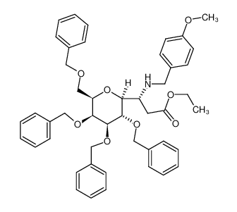 ethyl 4,8-anhydro-5,6,7,9-tetra-O-benzyl-2,3-dideoxy-3-(p-methoxybenzylamino)-D-threo-L-galacto-nonanoate CAS:682343-98-2 manufacturer & supplier