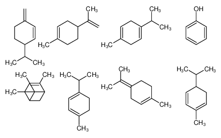 3-methylidene-6-propan-2-ylcyclohexene,1-methyl-4-propan-2-ylcyclohexa-1,3-diene,1-methyl-4-propan-2-ylcyclohexa-1,4-diene,2-methyl-5-propan-2-ylcyclohexa-1,3-diene,1-methyl-4-propan-2-ylidenecyclohexene,1-methyl-4-prop-1-en-2-ylcyclohexene,