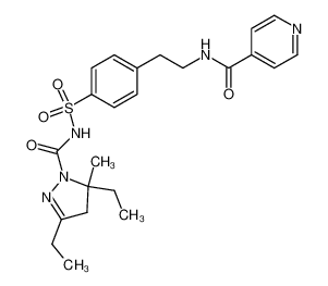 N-(3,5-diethyl-5-methyl-4,5-dihydro-pyrazole-1-carbonyl)-4-(2-isonicotinoylamino-ethyl)-benzenesulfonamide CAS:68240-97-1 manufacturer & supplier