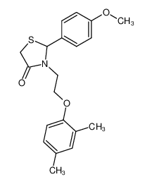 3-[2-(2,4-dimethyl-phenoxy)-ethyl]-2-(4-methoxy-phenyl)-thiazolidin-4-one CAS:68250-76-0 manufacturer & supplier