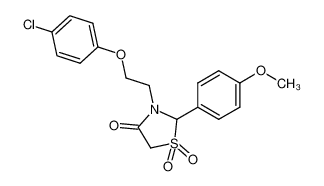 3-[2-(4-chloro-phenoxy)-ethyl]-2-(4-methoxy-phenyl)-1,1-dioxo-1λ6-thiazolidin-4-one CAS:68251-17-2 manufacturer & supplier