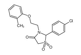 2-(4-chloro-phenyl)-1,1-dioxo-3-(2-o-tolyloxy-ethyl)-1λ6-thiazolidin-4-one CAS:68251-32-1 manufacturer & supplier