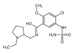 4-chloro-N-[(1-ethylpyrrolidin-2-yl)methyl]-2-methoxy-5-(sulfamoylamino)benzamide CAS:68256-25-7 manufacturer & supplier