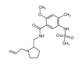 N-(1-allyl-2-pyrrolidinylmethyl)-2-methoxy-4-methyl-5-methanesulfonamidobenzamide CAS:68256-38-2 manufacturer & supplier