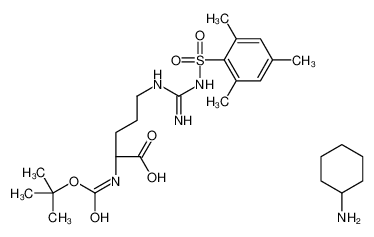 (2R)-5-[[amino-[(2,4,6-trimethylphenyl)sulfonylamino]methylidene]amino]-2-[(2-methylpropan-2-yl)oxycarbonylamino]pentanoic acid,cyclohexanamine CAS:68262-72-6 manufacturer & supplier