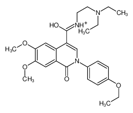 2-[[2-(4-ethoxyphenyl)-6,7-dimethoxy-1-oxoisoquinoline-4-carbonyl]amino]ethyl-diethylazanium CAS:6827-93-6 manufacturer & supplier