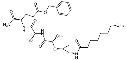 benzyl N-{trans-(2R)-2-[2-octanoylamino-cyclopropyloxy]propionyl}-L-alanyl-D-isoglutaminate CAS:682749-94-6 manufacturer & supplier