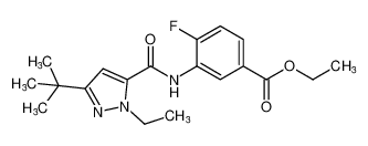 ethyl 3-(3-(tert-butyl)-1-ethyl-1H-pyrazole-5-carboxamido)-4-fluorobenzoate CAS:682753-36-2 manufacturer & supplier