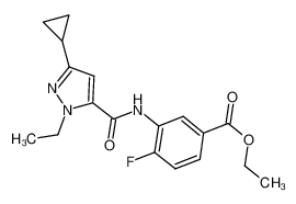 ethyl 3-(3-cyclopropyl-1-ethyl-1H-pyrazole-5-carboxamido)-4-fluorobenzoate CAS:682753-52-2 manufacturer & supplier