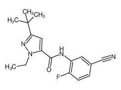 3-(tert-butyl)-N-(5-cyano-2-fluorophenyl)-1-ethyl-1H-pyrazole-5-carboxamide CAS:682754-72-9 manufacturer & supplier