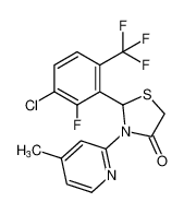 2-(3-chloro-2-fluoro-6-(trifluoromethyl)phenyl)-3-(4-methylpyridin-2-yl)thiazolidin-4-one CAS:682754-95-6 manufacturer & supplier