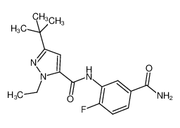 3-(tert-butyl)-N-(5-carbamoyl-2-fluorophenyl)-1-ethyl-1H-pyrazole-5-carboxamide CAS:682755-03-9 manufacturer & supplier