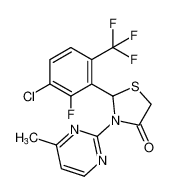 2-(3-chloro-2-fluoro-6-(trifluoromethyl)phenyl)-3-(4-methylpyrimidin-2-yl)thiazolidin-4-one CAS:682755-44-8 manufacturer & supplier