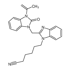 6-(2-((2-oxo-3-(prop-1-en-2-yl)-2,3-dihydro-1H-benzo[d]imidazol-1-yl)methyl)-1H-benzo[d]imidazol-1-yl)hexanenitrile CAS:682755-53-9 manufacturer & supplier