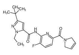 3-(tert-butyl)-N-(6-(2,5-dihydro-1H-pyrrole-1-carbonyl)-3-fluoropyridin-2-yl)-1-ethyl-1H-pyrazole-5-carboxamide CAS:682756-12-3 manufacturer & supplier