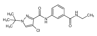 1-(tert-butyl)-4-chloro-N-(3-(ethylcarbamoyl)phenyl)-1H-pyrazole-3-carboxamide CAS:682756-34-9 manufacturer & supplier