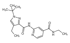 2-(1-(tert-butyl)-4-ethyl-1H-pyrazole-3-carboxamido)-N-ethylisonicotinamide CAS:682756-38-3 manufacturer & supplier