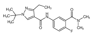 1-(tert-butyl)-N-(3-(dimethylcarbamoyl)-4-fluorophenyl)-3-ethyl-1H-pyrazole-4-carboxamide CAS:682756-70-3 manufacturer & supplier