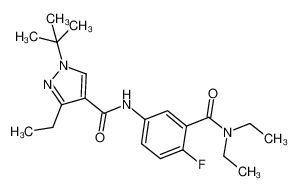 1-(tert-butyl)-N-(3-(diethylcarbamoyl)-4-fluorophenyl)-3-ethyl-1H-pyrazole-4-carboxamide CAS:682756-71-4 manufacturer & supplier