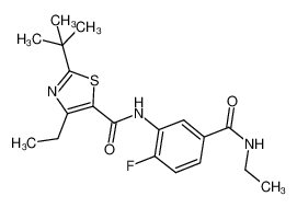 2-(tert-butyl)-4-ethyl-N-(5-(ethylcarbamoyl)-2-fluorophenyl)thiazole-5-carboxamide CAS:682757-00-2 manufacturer & supplier