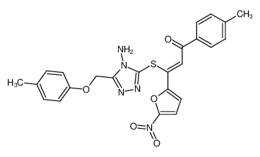 (Z)-3-(4-Amino-5-p-tolyloxymethyl-4H-[1,2,4]triazol-3-ylsulfanyl)-3-(5-nitro-furan-2-yl)-1-p-tolyl-propenone CAS:682769-43-3 manufacturer & supplier