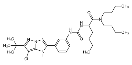 N,N-dibutyl-2-(3-(3-(6-(tert-butyl)-7-chloro-1H-pyrazolo[1,5-b][1,2,4]triazol-2-yl)phenyl)ureido)hexanamide CAS:682811-98-9 manufacturer & supplier