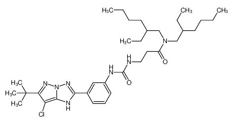 Propanamide,3-[[[[3-[7-chloro-6-(1,1-dimethylethyl)-1H-pyrazolo[1,5-b][1,2,4]triazol-2-yl]phenyl]amino]carbonyl]amino]-N,N-bis(2-ethylhexyl)- CAS:682812-05-1 manufacturer & supplier