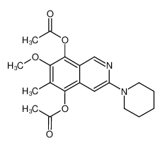 5,8-diacetoxy-7-methoxy-6-methyl-3-piperidin-1-yl-isoquinoline CAS:68287-70-7 manufacturer & supplier