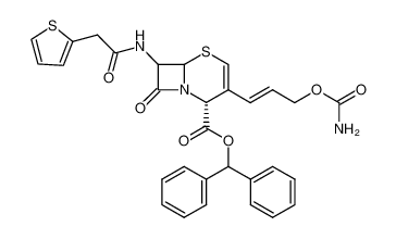 Benzhydryl-3-(3-carbamoyloxyprop-1-(t)-enyl)-7β-(thiophen-2-ylacetamido)-ceph-2-em-4-carboxylat CAS:68289-42-9 manufacturer & supplier