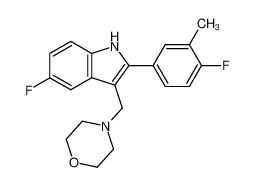 5-fluoro-2-(4-fluoro-3-methyl-phenyl)-3-morpholin-4-ylmethyl-indole CAS:68290-48-2 manufacturer & supplier