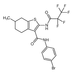 N-(4-bromophenyl)-6-methyl-2-(2,2,3,3,3-pentafluoropropanamido)-4,5,6,7-tetrahydrobenzo[b]thiophene-3-carboxamide CAS:683074-54-6 manufacturer & supplier