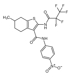 6-methyl-N-(4-nitrophenyl)-2-(2,2,3,3,3-pentafluoropropanamido)-4,5,6,7-tetrahydrobenzo[b]thiophene-3-carboxamide CAS:683074-69-3 manufacturer & supplier