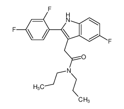 1H-Indole-3-acetamide, 2-(2,4-difluorophenyl)-5-fluoro-N,N-dipropyl- CAS:683209-15-6 manufacturer & supplier