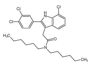 1H-Indole-3-acetamide, 7-chloro-2-(3,4-dichlorophenyl)-N,N-dihexyl- CAS:683209-38-3 manufacturer & supplier