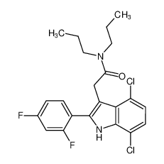 2-(4,7-dichloro-2-(2,4-difluorophenyl)-1H-indol-3-yl)-N,N-dipropylacetamide CAS:683209-52-1 manufacturer & supplier