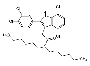 2-(4,7-dichloro-2-(3,4-dichlorophenyl)-1H-indol-3-yl)-N,N-dihexylacetamide CAS:683209-54-3 manufacturer & supplier