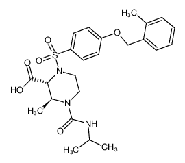 (2R,3S)-4-Isopropylcarbamoyl-3-methyl-1-[4-(2-methyl-benzyloxy)-benzenesulfonyl]-piperazine-2-carboxylic acid CAS:683212-97-7 manufacturer & supplier