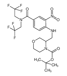 tert-butyl 3-{[(4-{[bis(2,2,2-trifluoroethyl)amino]carbonyl}2-nitrophenyl)amino]methyl}morpholine-4-carboxylate CAS:683233-15-0 manufacturer & supplier