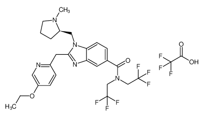 (R)-2-((5-ethoxypyridin-2-yl)methyl)-1-((1-methylpyrrolidin-2-yl)methyl)-N,N-bis(2,2,2-trifluoroethyl)-1H-benzo[d]imidazole-5-carboxamide 2,2,2-trifluoroacetate CAS:683233-85-4 manufacturer & supplier