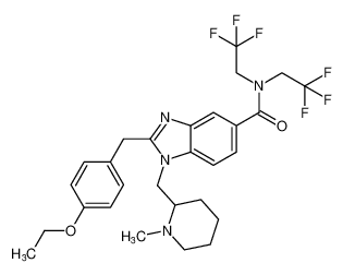 2-(4-ethoxybenzyl)-1-((1-methylpiperidin-2-yl)methyl)-N,N-bis(2,2,2-trifluoroethyl)-1H-benzo[d]imidazole-5-carboxamide CAS:683234-12-0 manufacturer & supplier