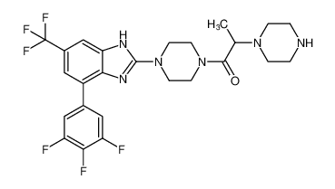 2-(piperazin-1-yl)-1-(4-(6-(trifluoromethyl)-4-(3,4,5-trifluorophenyl)-1H-benzo[d]imidazol-2-yl)piperazin-1-yl)propan-1-one CAS:683242-33-3 manufacturer & supplier